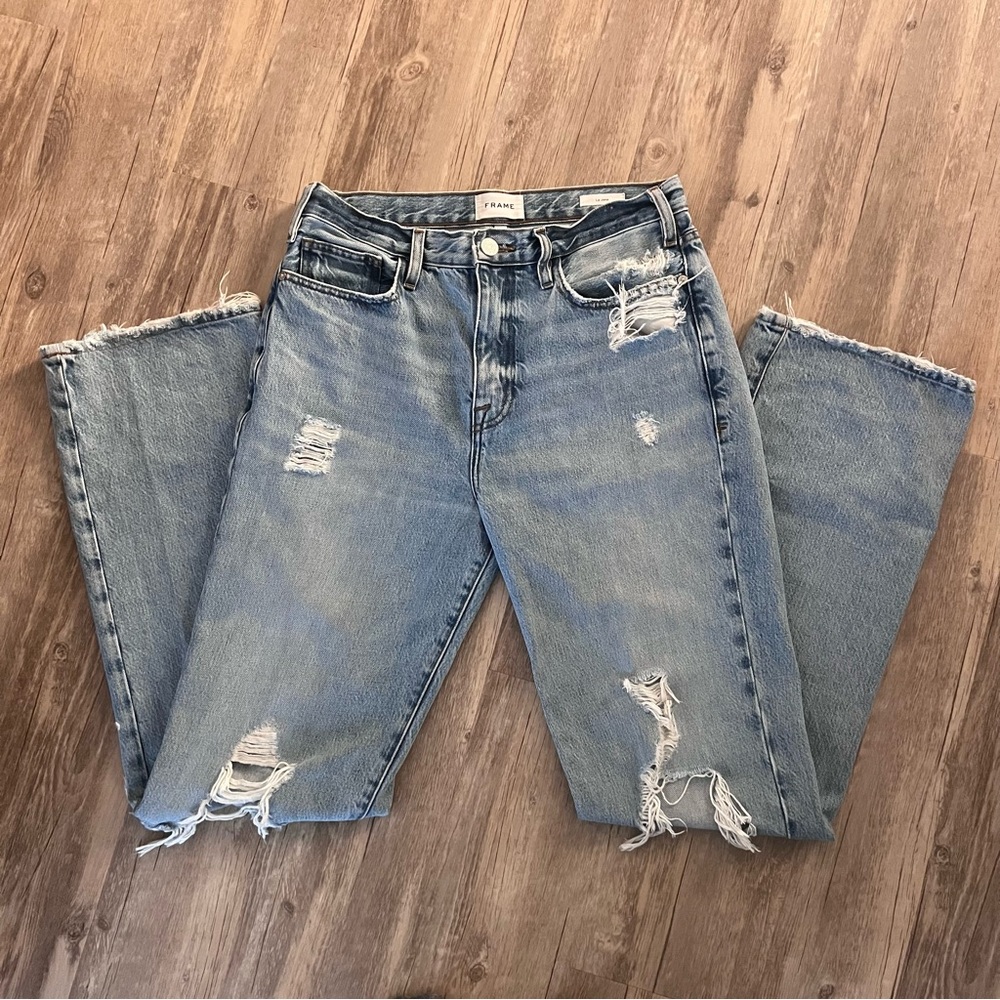 Frame Denim Le Jane Straight Leg High Rise Jeans - Picture 2 of 5